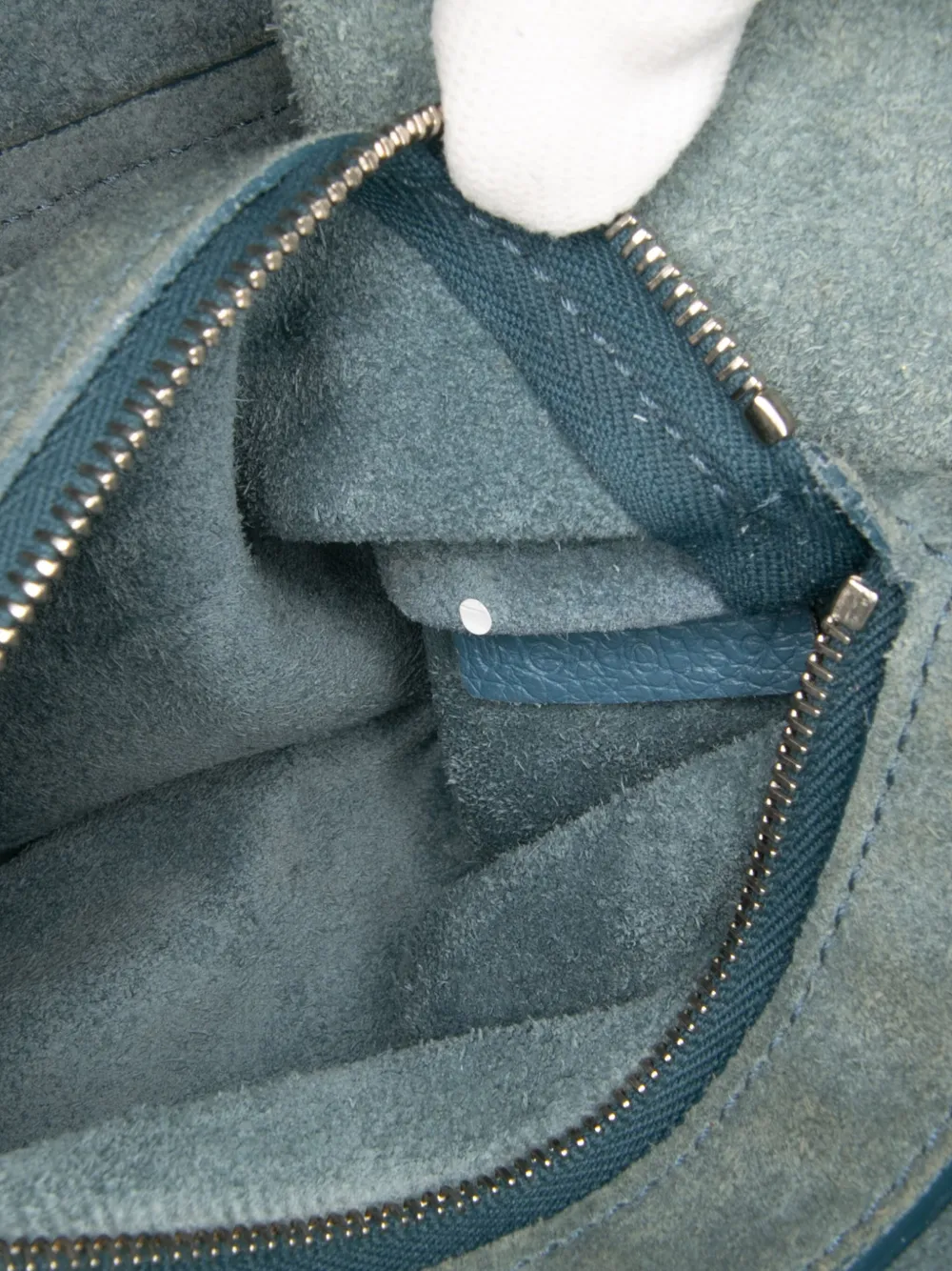 Pre-owned Celine 2019 Small Soft Grained Calfskin Seau Sangle Bucket Bag In Blue