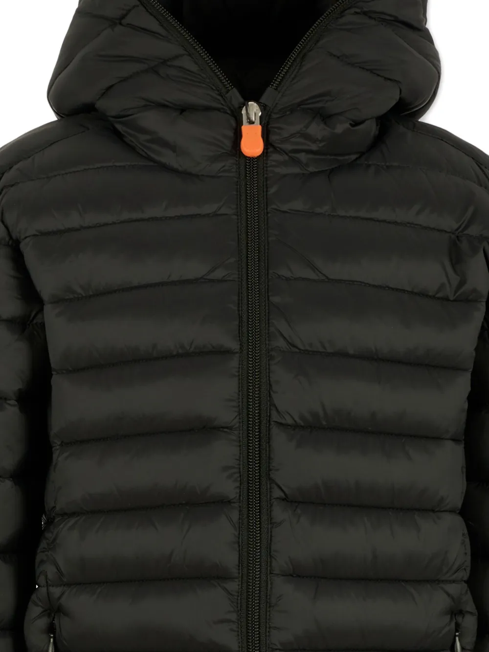 Save The Duck Kids logo-patch padded jacket Zwart