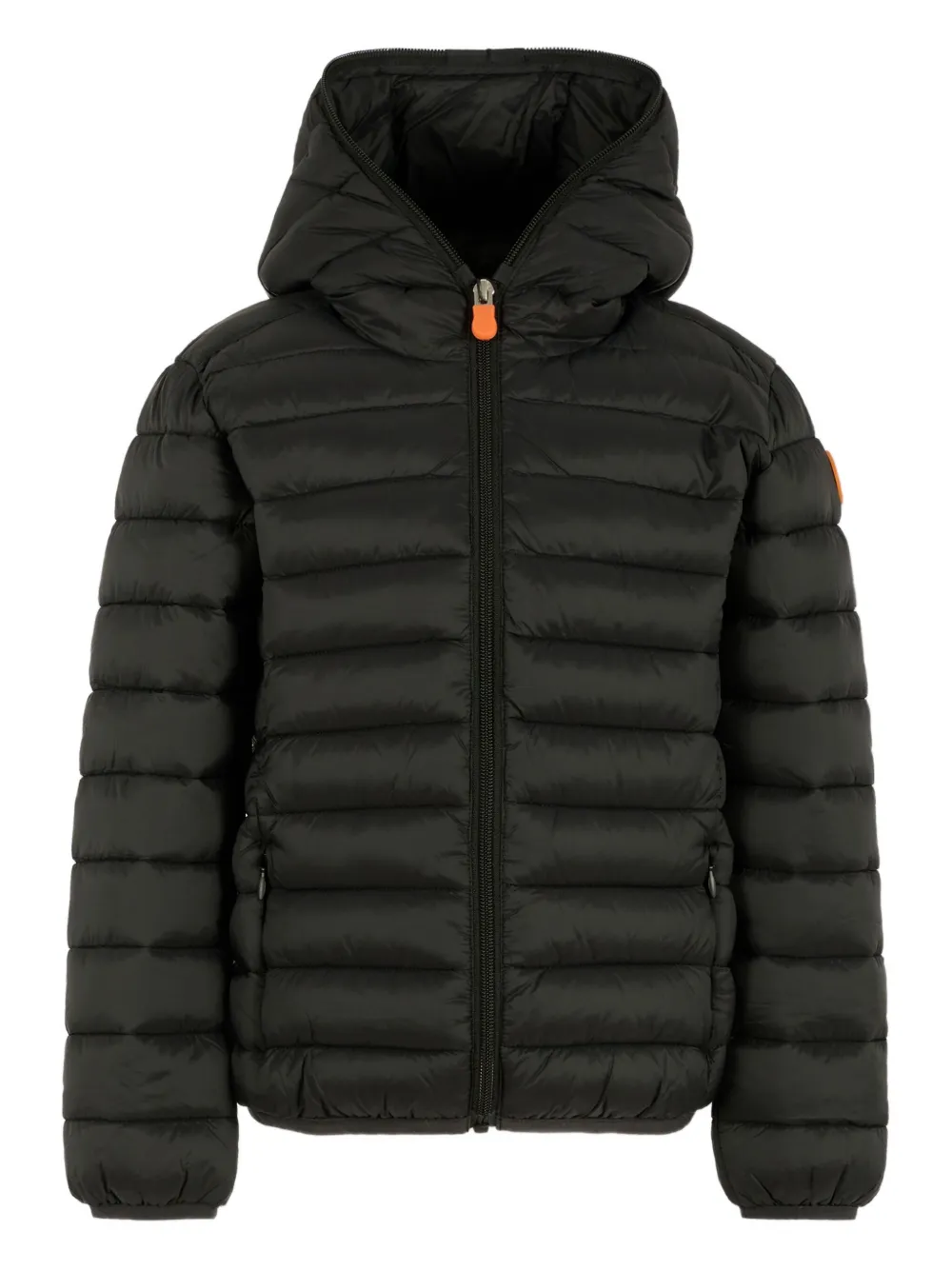 Save The Duck Kids logo-patch padded jacket Zwart