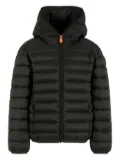 Save The Duck Kids logo-patch padded jacket - Black