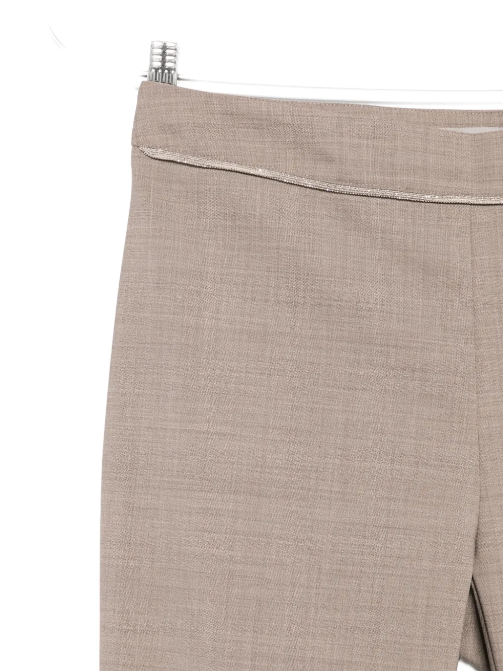 D Exterior Embellished Flared Trousers In Neutral