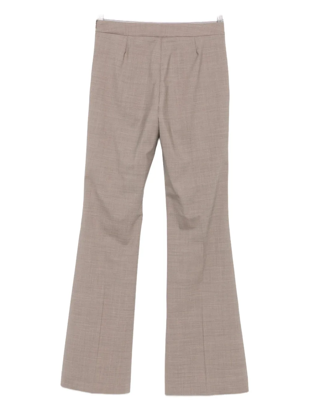 D Exterior Embellished Flared Trousers In Neutral