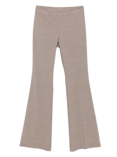 D.Exterior embellished flared trousers