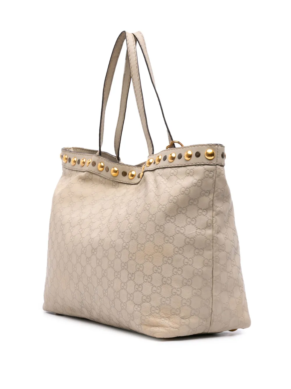 Pre-owned Gucci 2016-2025 Ssima Babouska Tote Bag In White