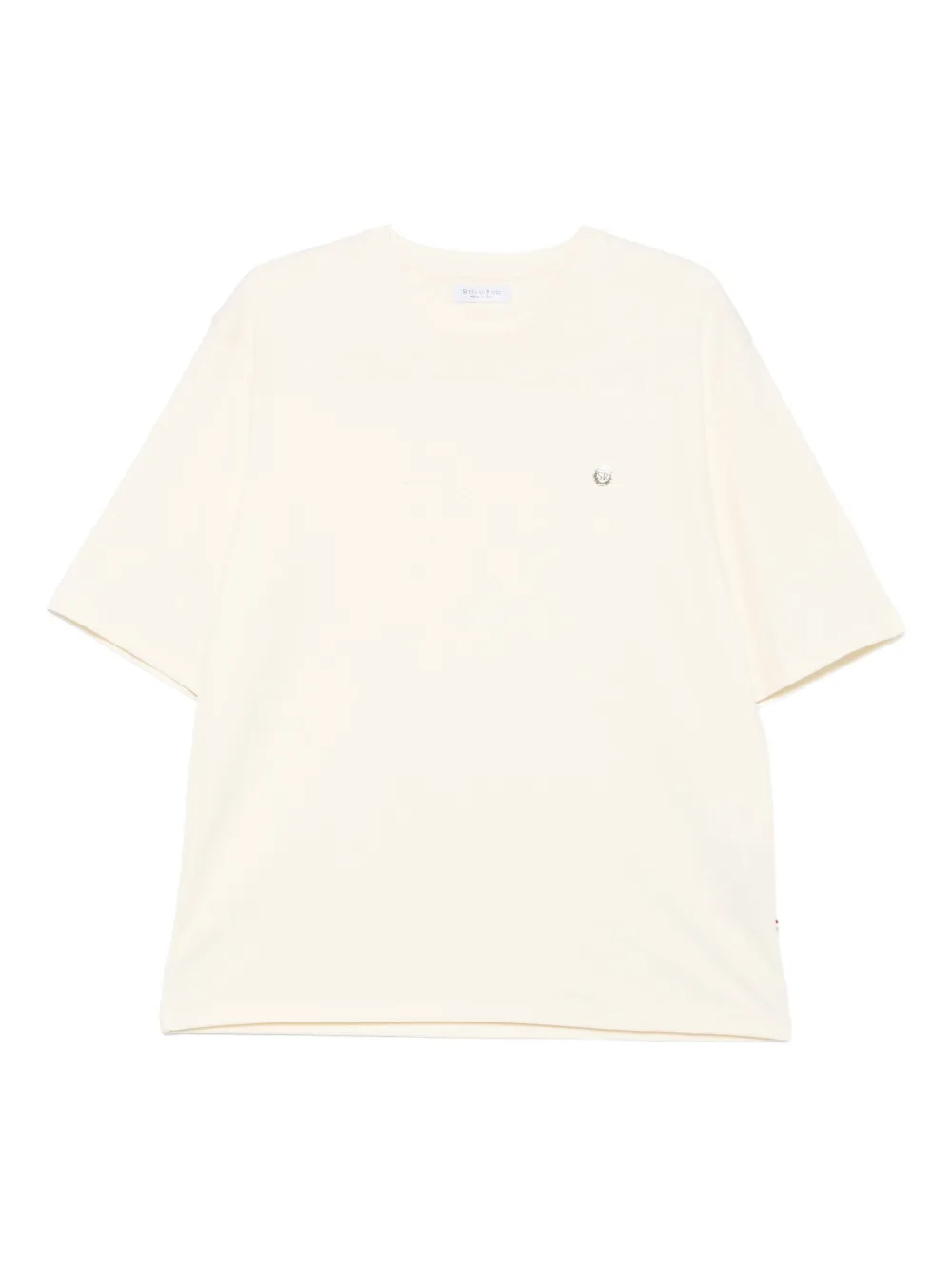 Stefano Ricci logo-plaque cotton T-shirt | Neutrals | Image 1