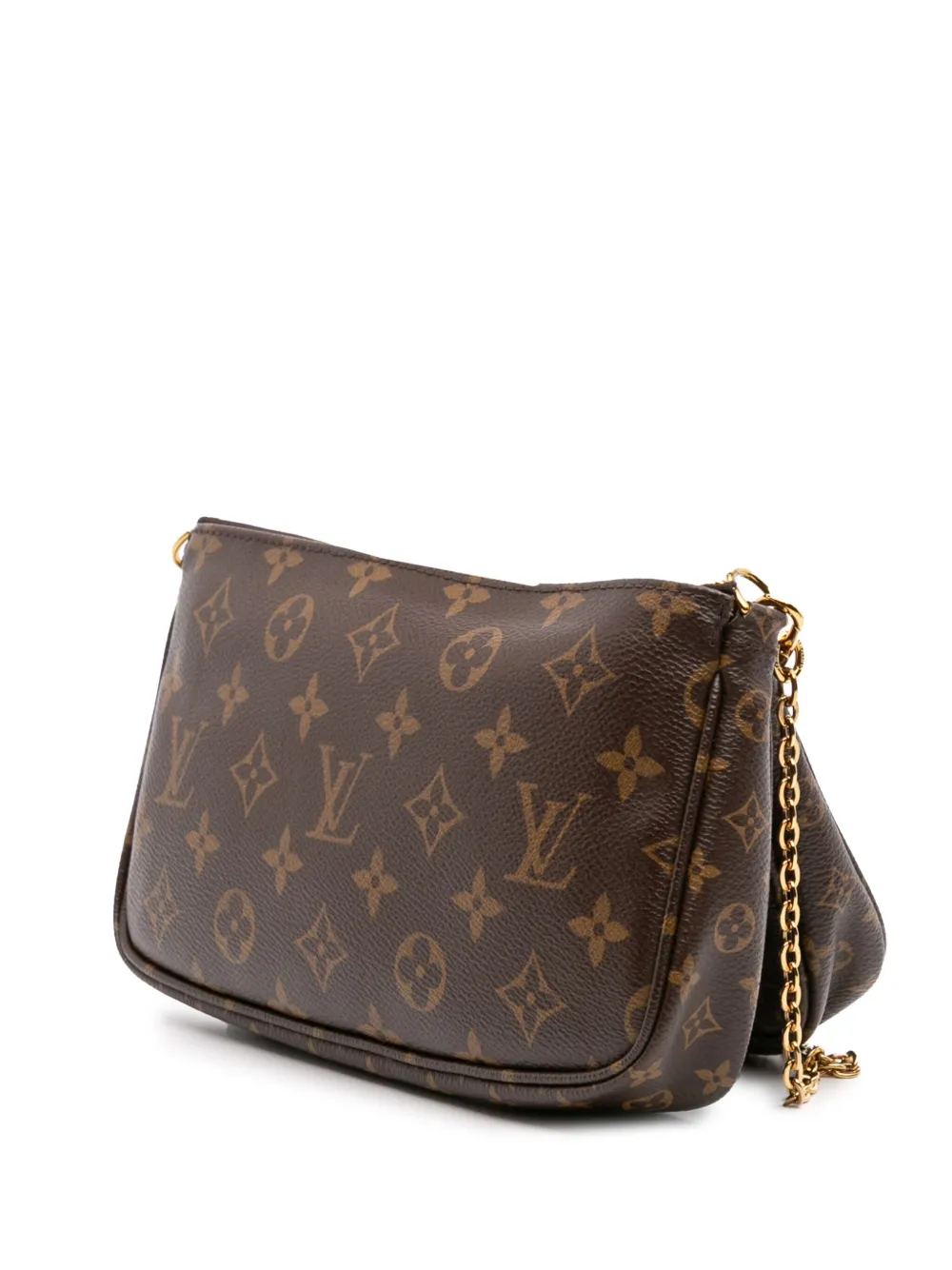 Pre-owned Louis Vuitton 2020 Monogram Multi Pochette Accessoires Satchel In Brown