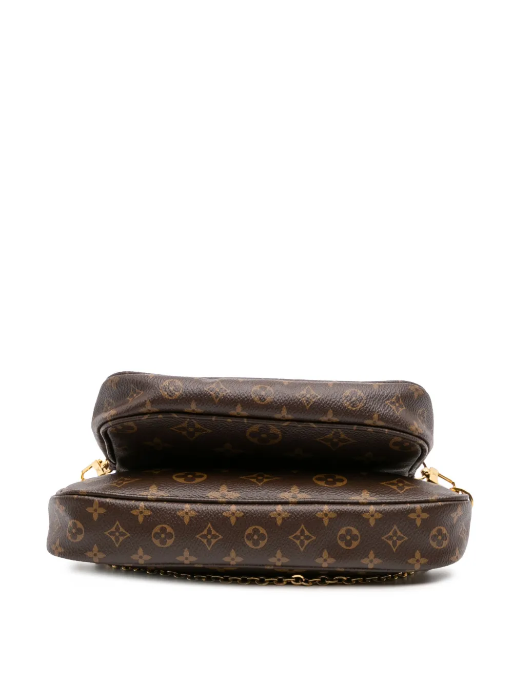 Pre-owned Louis Vuitton 2020 Monogram Multi Pochette Accessoires Satchel In Brown