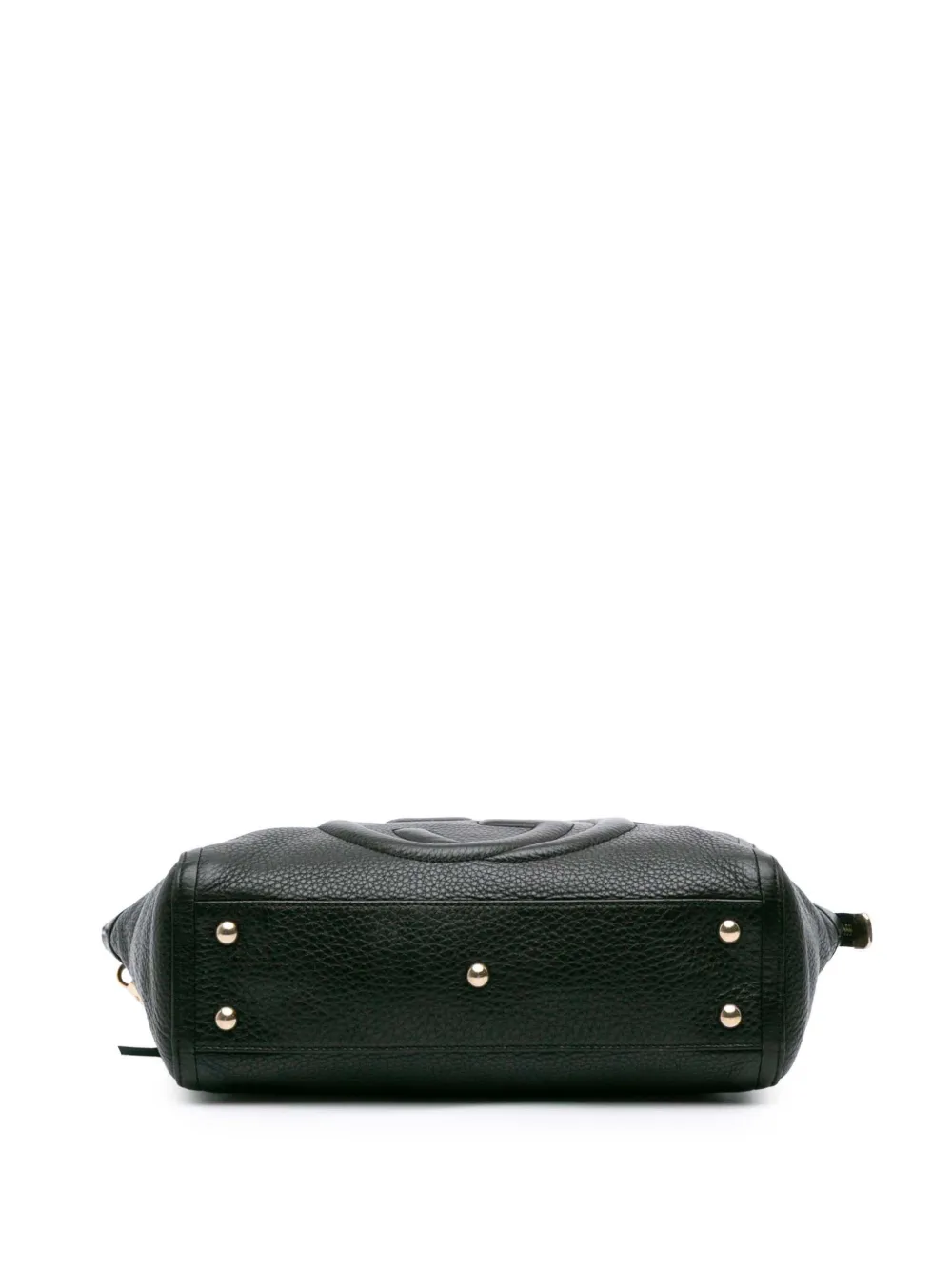Pre-owned Gucci 2016-2025 Small Leather Soho Working Tote Bag In Black