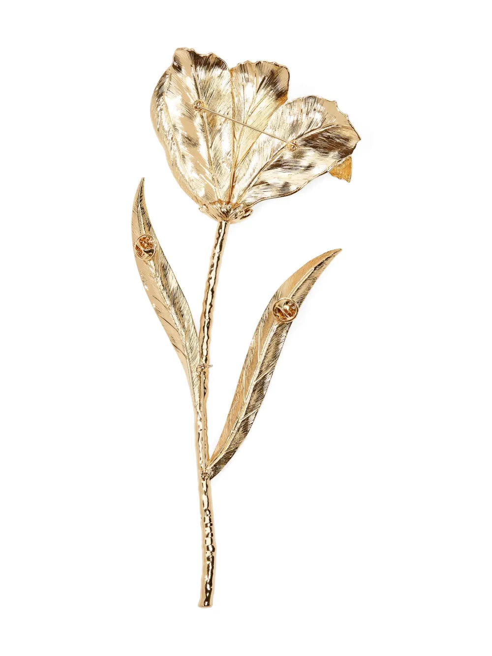 Carolina Herrera Broche met bloem - Goud