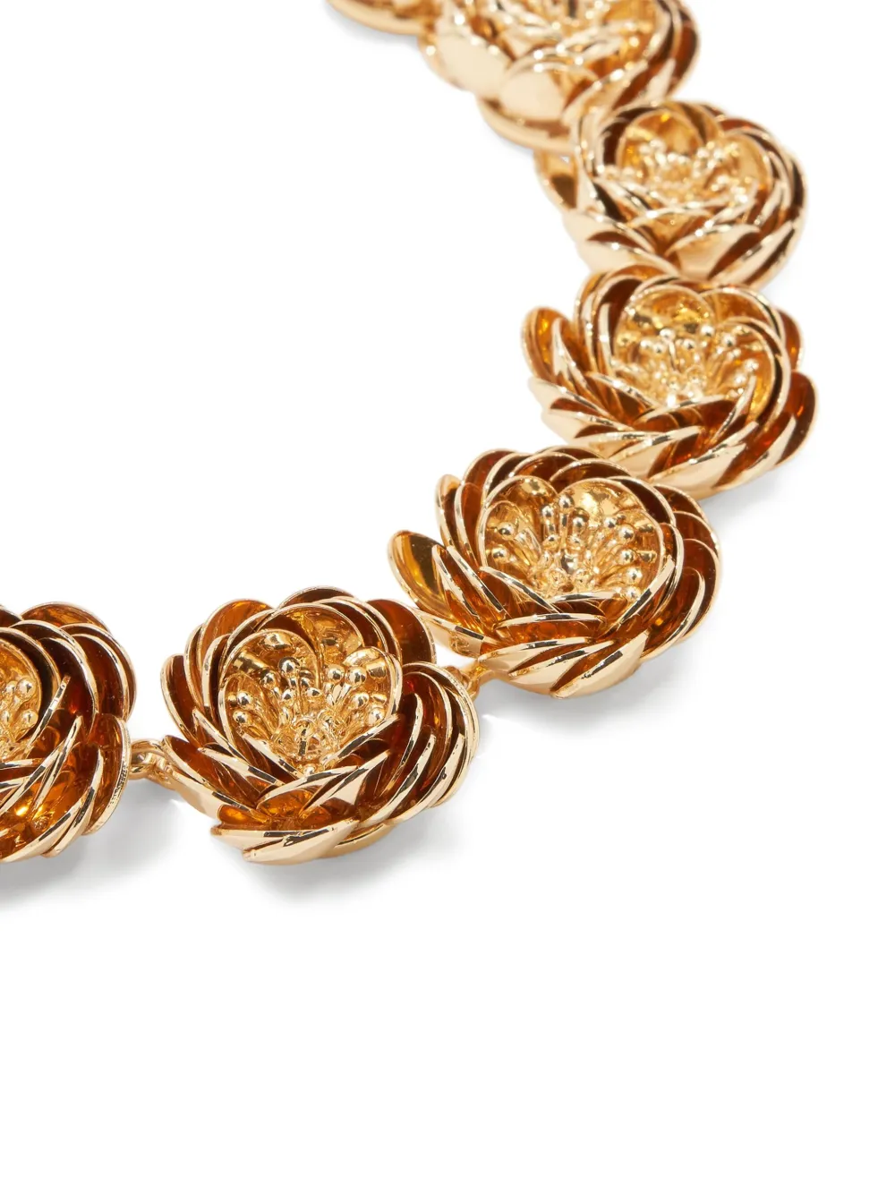 Carolina Herrera Flower-embellished Chain Necklace In Gold