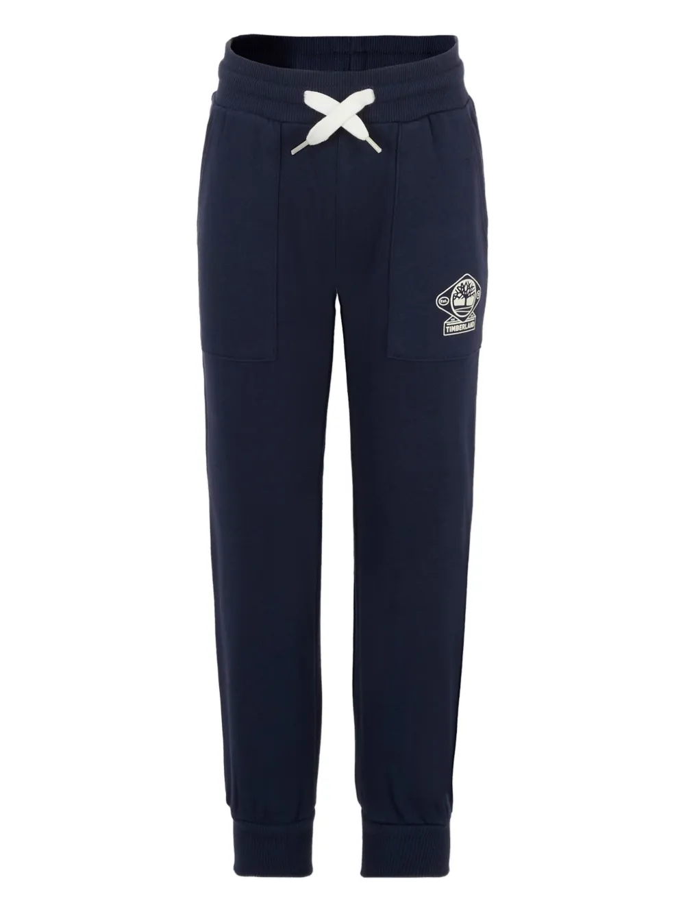 Timberland Kids logo-print cuffed-hem joggers - ブルー Timberland Kids logo-print cuffed-hem joggers - ブルー