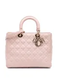 Christian Dior Pre-Owned 2012 Large Lambskin Cannage Lady Dior satchel - Pink