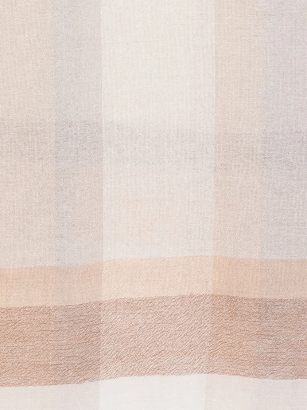 D Exterior Striped Fringed Scarf In Neutral