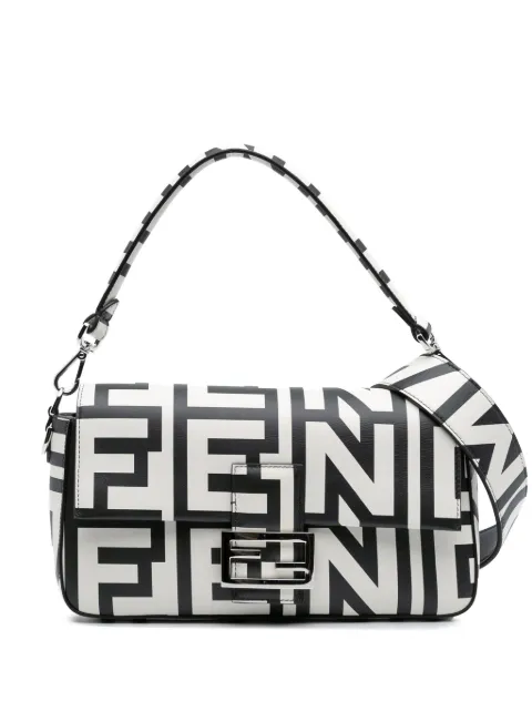 Fendi Pre-Owned 2000-2010 Marc Jacobs Nappa Vitello King Logo Print Baguette satchel