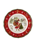 HUTSCHENREUTHER santa-scene scalloped plate - Red
