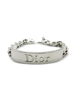 Christian Dior Pre-Owned 2000s ロゴ フープピアス | シルバートーン