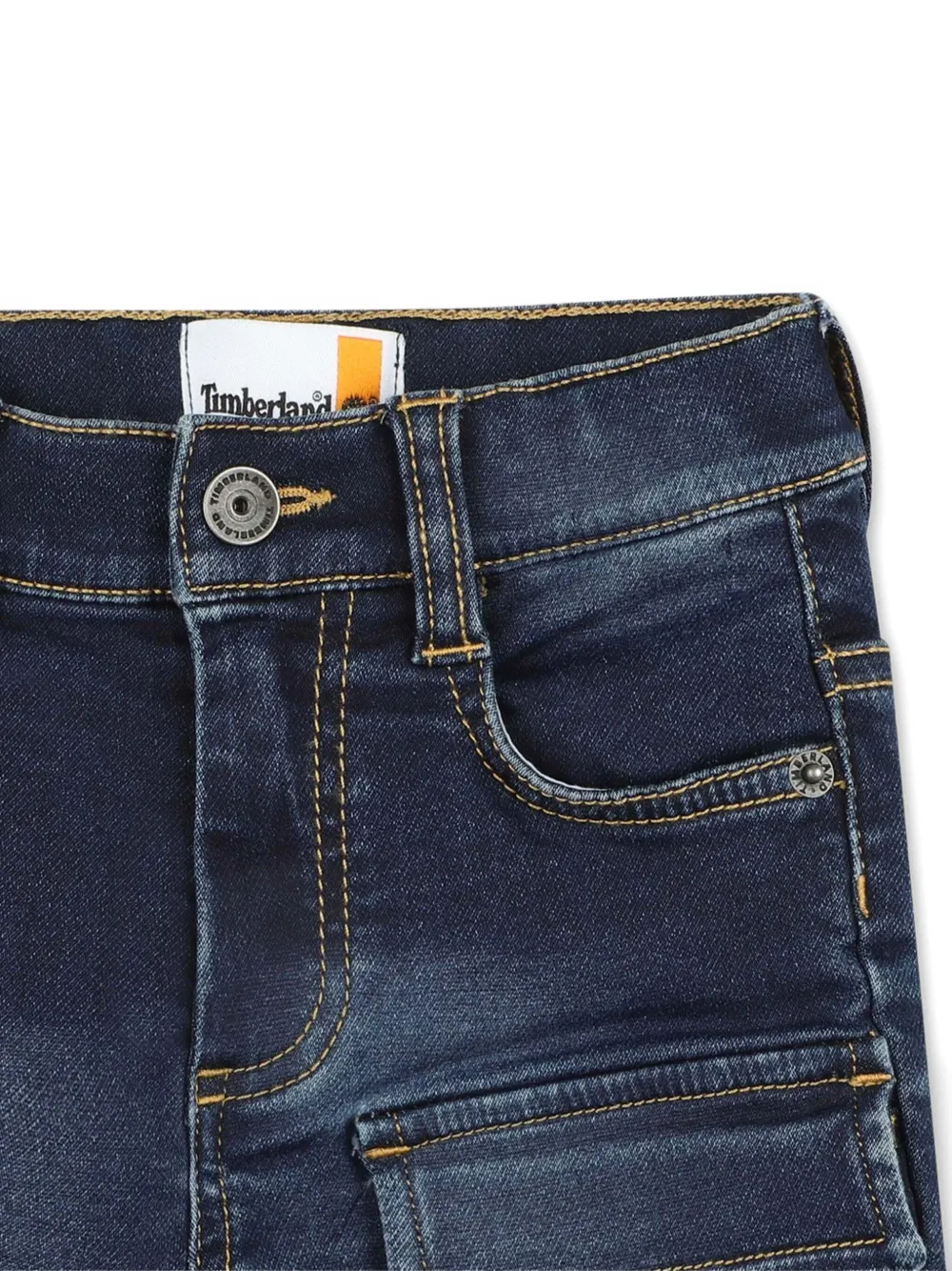 Timberland Cargo-pocket Denim Shorts In Blue