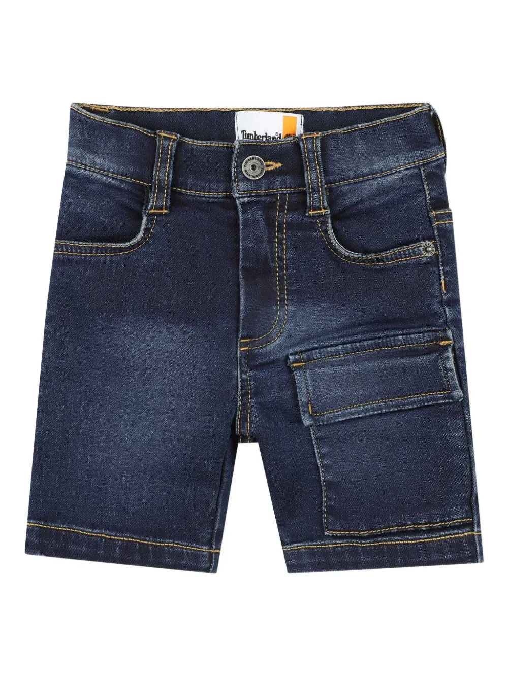 Timberland Cargo-pocket Denim Shorts In Blue