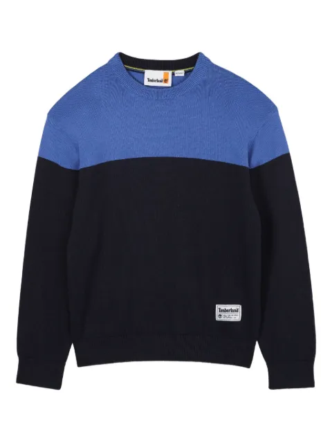 Timberland Kids two-tone crew-neck sweater