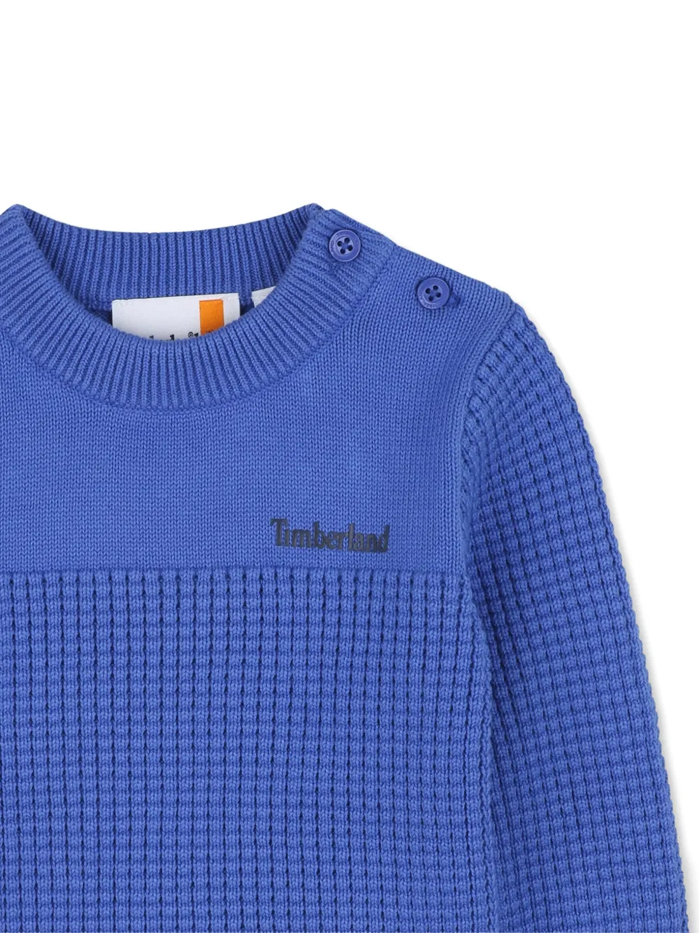 Timberland Kids Trui met wafelpatroon Blauw