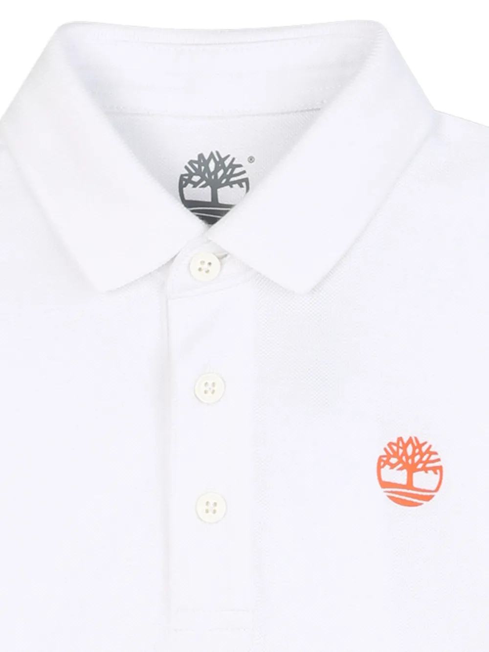 Timberland Kids Poloshirt met logodetail Wit
