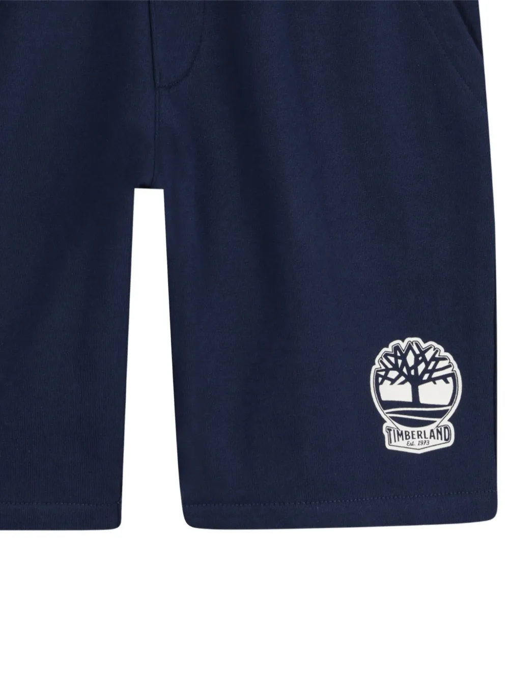 Timberland Kids Shorts met geborduurd logo en elastische taille Blauw