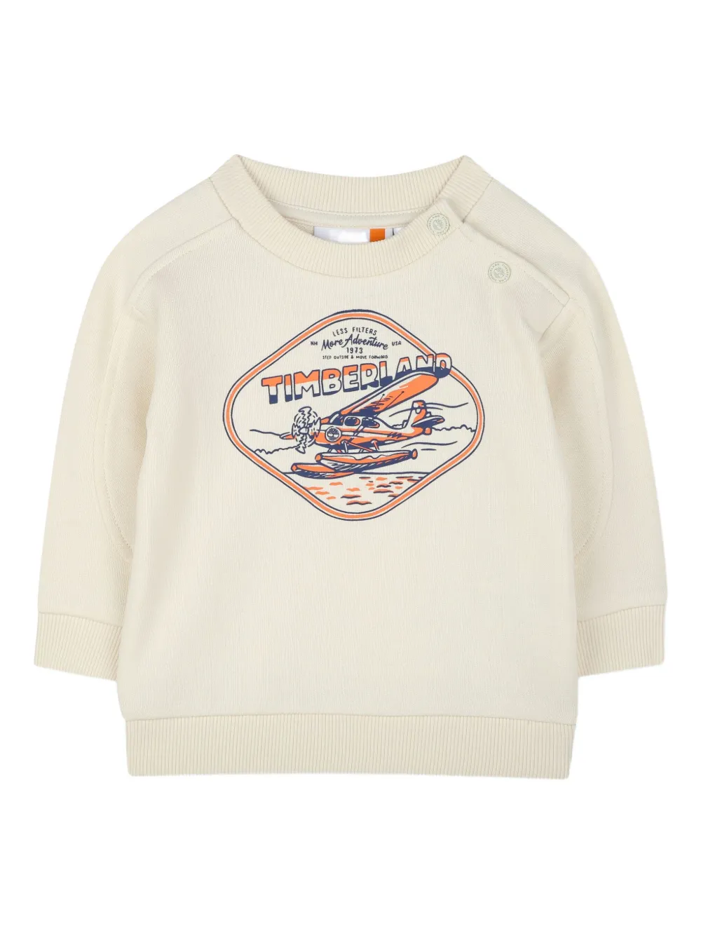 Timberland Kids seaplane-print sweatshirt | Neutrals | Image 1