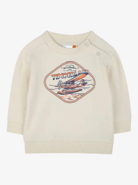 Timberland Kids sudadera con estampado de hidroavión