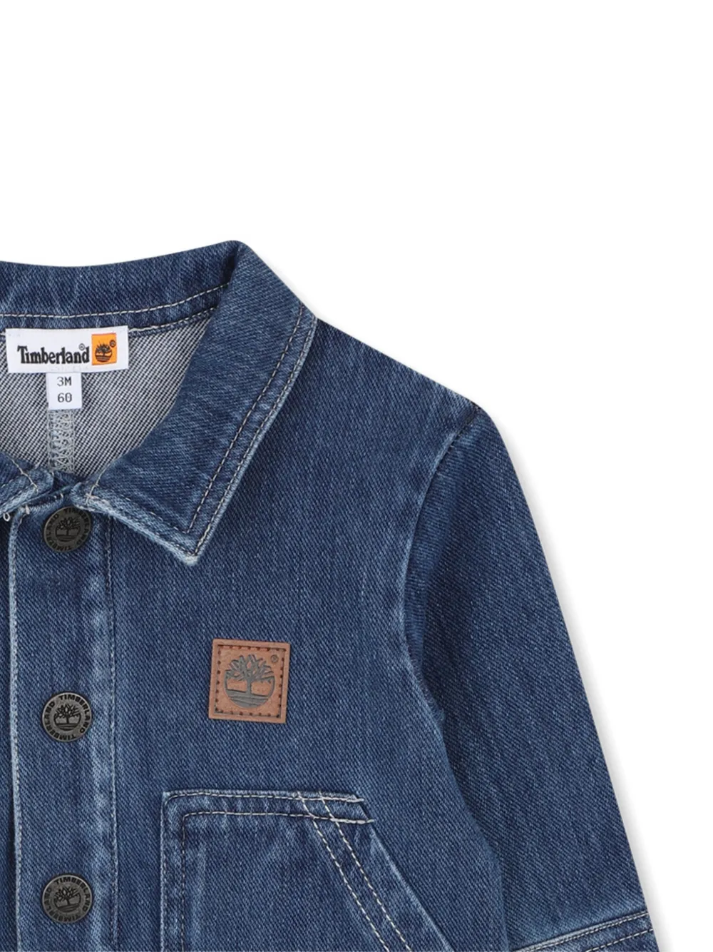Denim Patch-Pocket Romper
