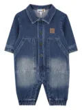 Timberland Kids denim patch-pocket romper - Blue