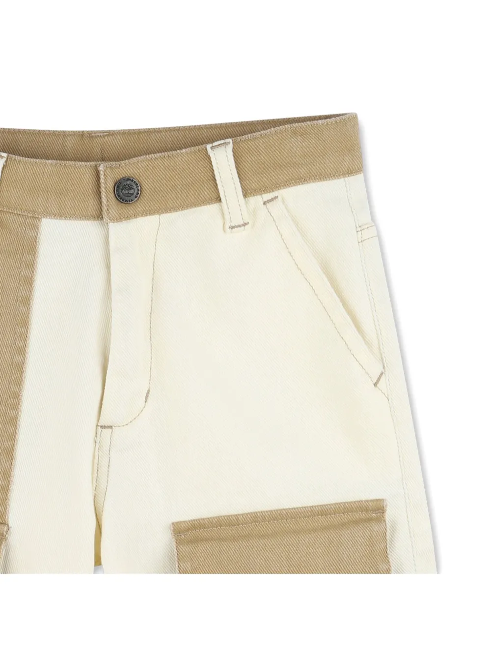 Timberland Ivory Shorts For Boy With Logo In Multi