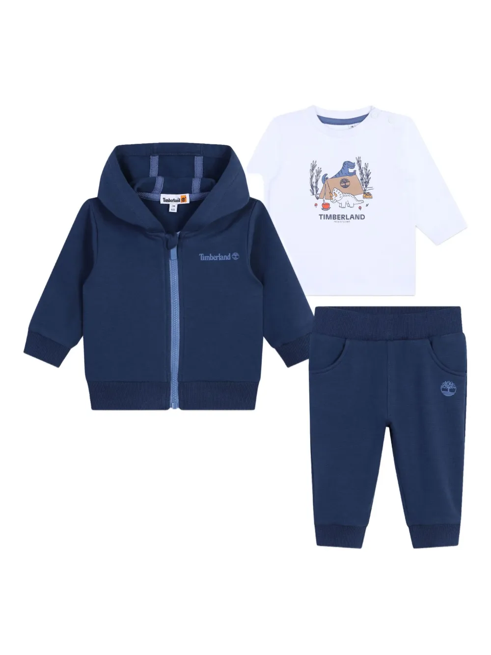 Timberland Kids Trainingspak met capuchon en rits Blauw