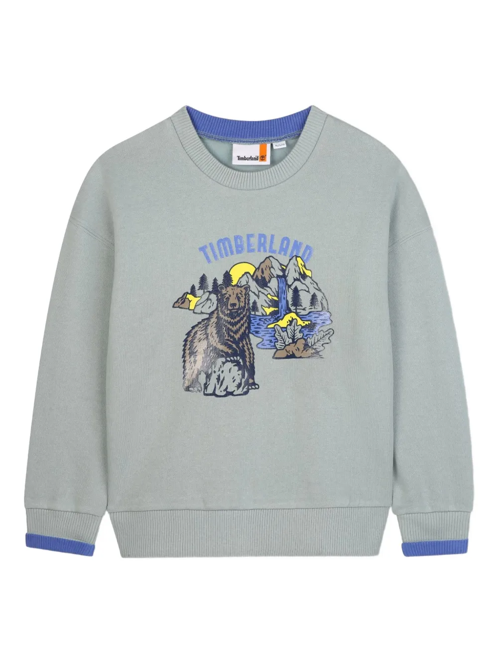 Timberland Bear-print Cotton-blend Sweatshirt In Gray