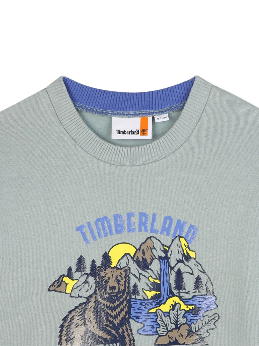 Timberland Bear-print Cotton-blend Sweatshirt In Gray