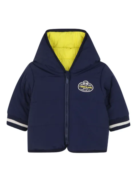 Timberland Kids quilted logo-patch puffer coat 