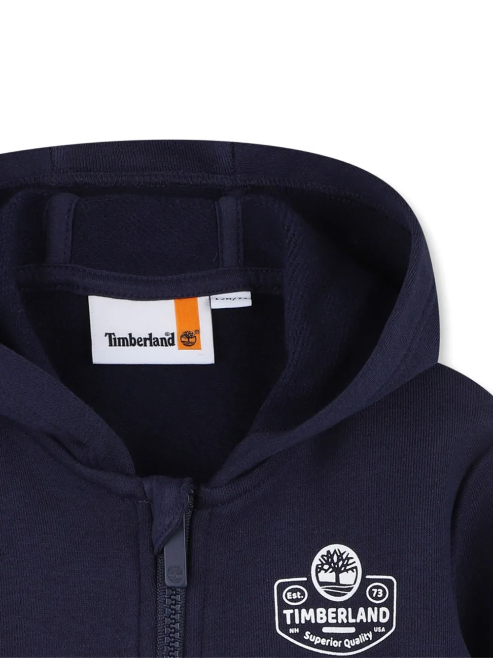 Timberland Logo-print Zip-up Hoodie In Blue
