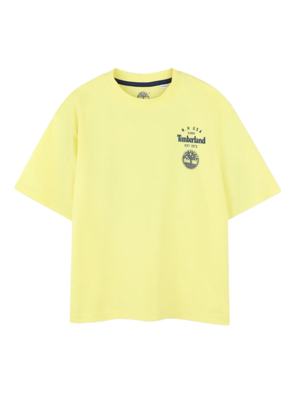 Timberland Kids logo-print short-sleeves T-shirt - イエロー Timberland Kids logo-print short-sleeves T-shirt - イエロー
