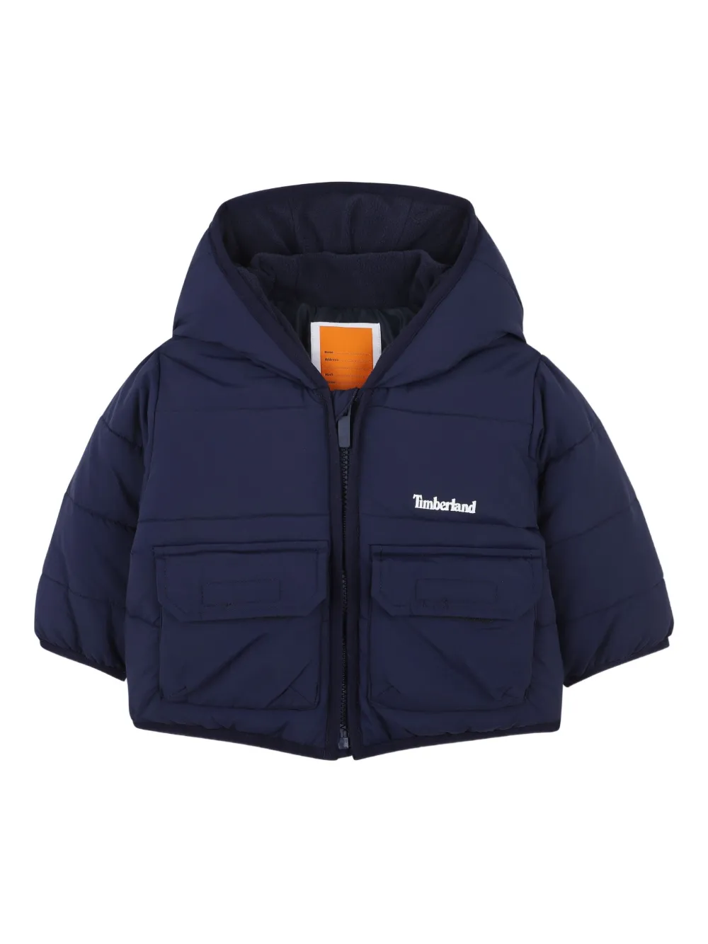 Timberland Kids フーデッド パデッドジャケット - ブルー Timberland Kids フーデッド パデッドジャケット - ブルー