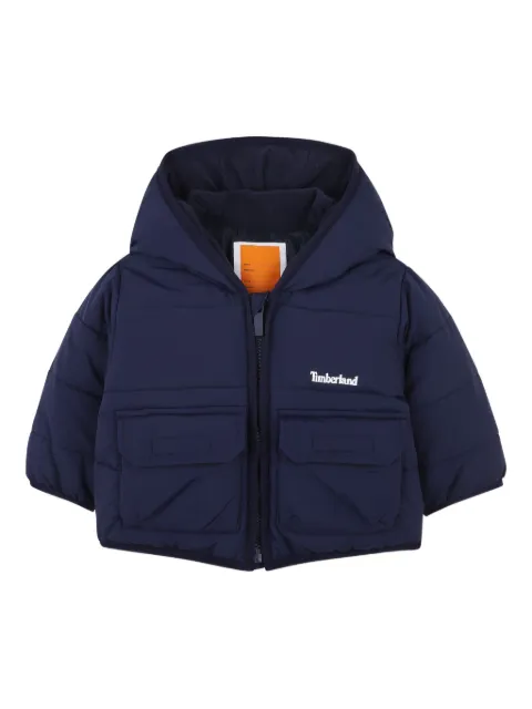 Timberland Kids quilted hooded puffer jacket
