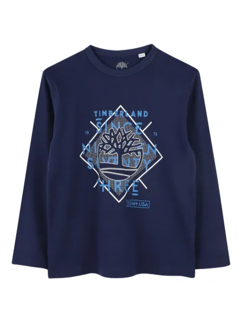 Timberland Kids geometric-logo long-sleeve T-shirt