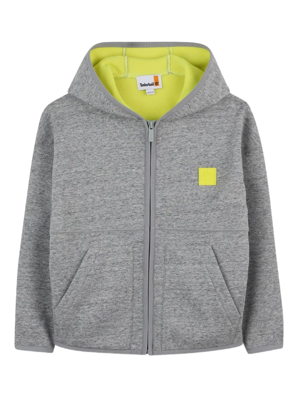 Timberland Kids logo-patch hoodie - Grau