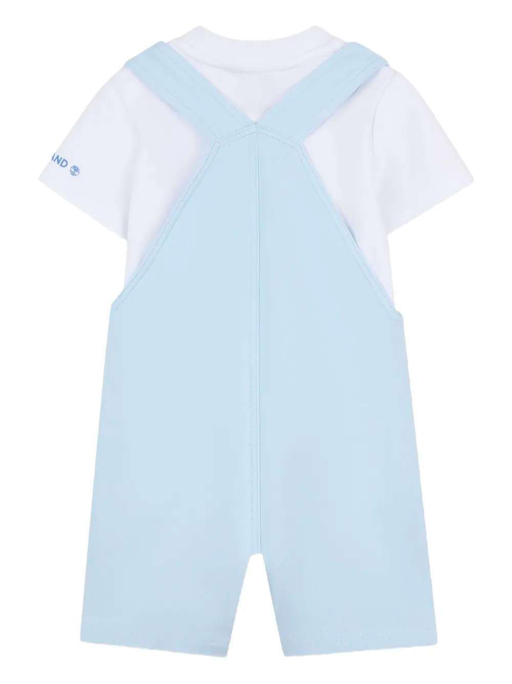 Timberland Kids Tuinbroekset met zakdetail Wit