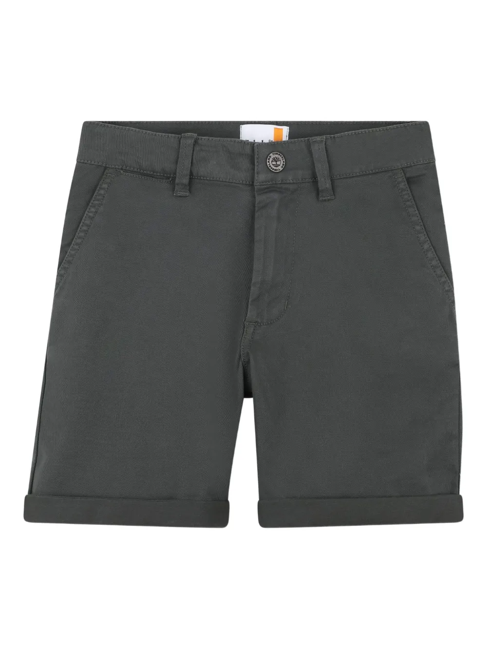 Timberland Cuffed Cotton Shorts In Green