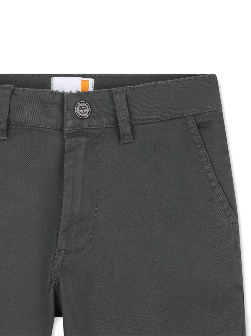 Timberland Cuffed Cotton Shorts In Green