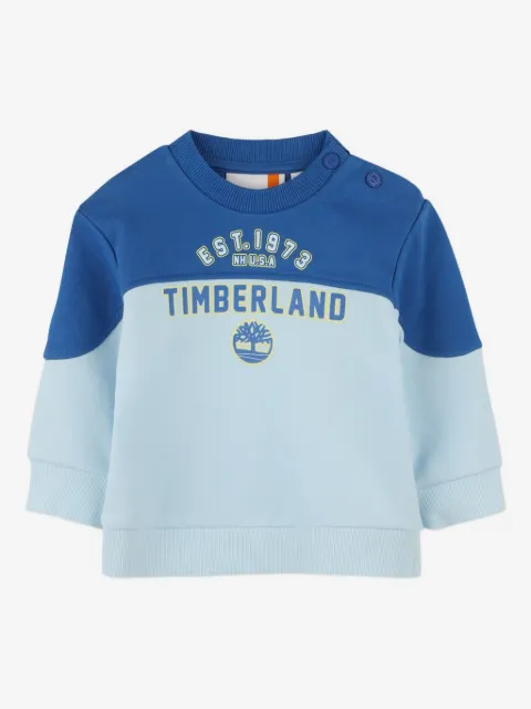 Timberland Kids sudadera con logo y diseño color block