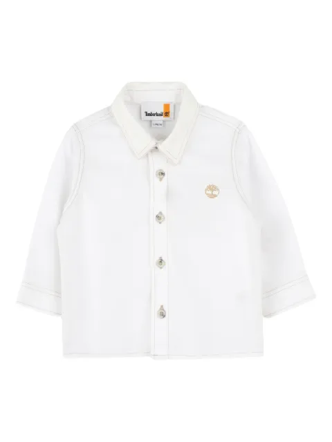 Timberland Kids button-fastening logo shirt