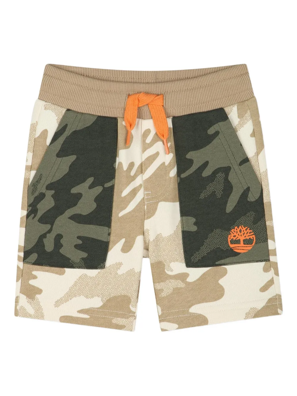 Timberland Camouflage-panelled Shorts In Brown