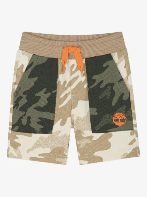 Timberland Kids camouflage-panelled shorts