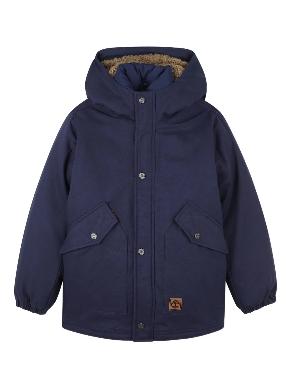 Timberland Kids フーデッド パデッドジャケット - ブルー Timberland Kids フーデッド パデッドジャケット - ブルー
