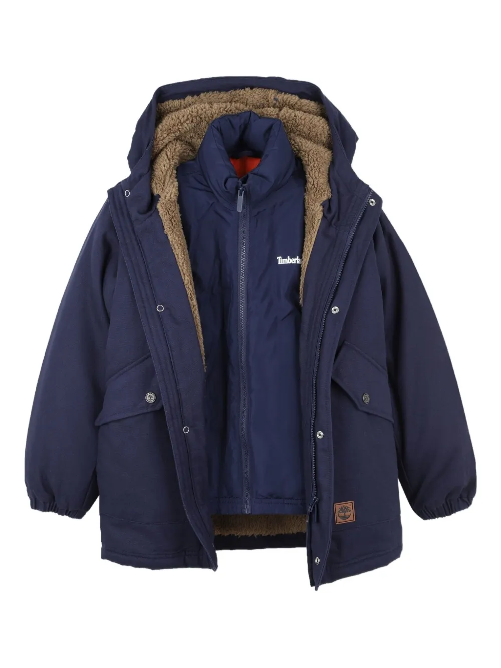 TWO-IN-ONE HOODED PADDED JACKET